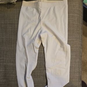 Boy's White Peformance Tights Size CHILD medium